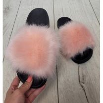 Klapki z futerkiem damskie(36-41/12P)