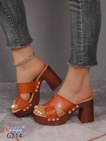 Klapki na obcasie (36-41/12P)