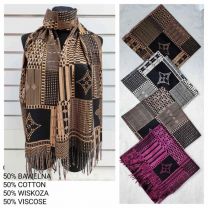 Szaliki damskie (uniwersalny/12szt)