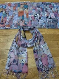 Szaliki damskie (uniwersalny/12szt)