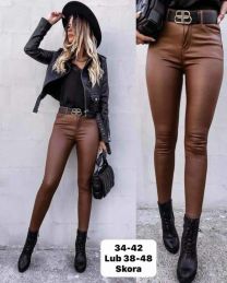 Spodnie ekoskóra damskie (34-42/10szt)