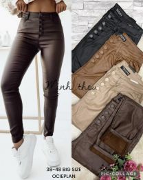 Spodnie ekoskóra damskie (38-48/10szt)