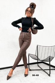 Spodnie ekoskóra damskie (38-48/10szt)