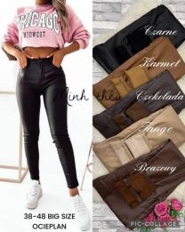 Spodnie ekoskóra damskie (38-48/10szt)