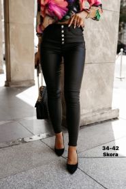 Spodnie ekoskóra damskie (34-42/10SZT)