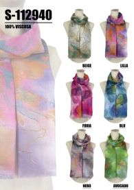 Szaliki damskie (uniwersalny/12szt)