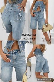 Spodenki jeans damskie (XS-XL/12szt)