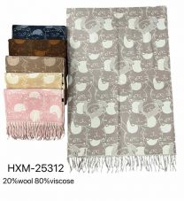 Szaliki damskie (uniwersalny/12szt)