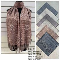 Szaliki damskie (uniwersalny/12szt)