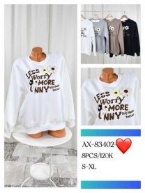 Bluzy bez kaptura damskie (S-XL/8szt)