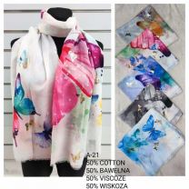 Szaliki damskie (uniwersalny/12szt)