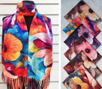 Szaliki damskie (uniwersalny/12szt)