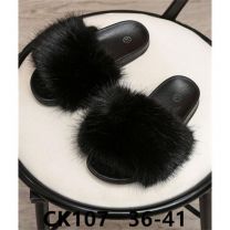 Klapki z futerkiem damskie(36-41/12P)