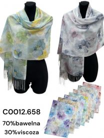 Szaliki damskie (uniwersalny/12szt)