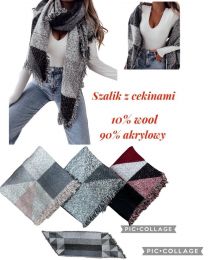 Szaliki damskie (uniwersalny/12szt)