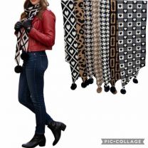 Szaliki damskie (uniwersalny/12szt)