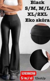 Spodnie ekoskóra damskie (S-2XL/12szt)