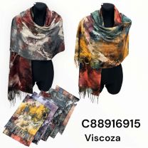 Szaliki damskie (uniwersalny/12szt)