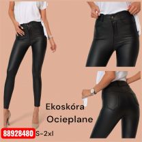 Spodnie ekoskóra damskie (S-2XL/12SZT)