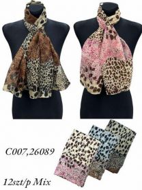 Szaliki damskie (uniwersalny/12szt)