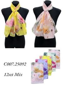 Szaliki damskie (uniwersalny/12szt)