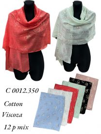 Szaliki damskie (uniwersalny/12szt)