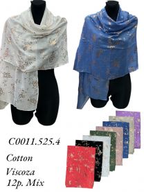 Szaliki damskie (uniwersalny/12szt)