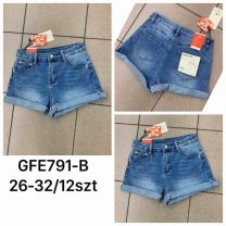 Szorty jeans damskie (26-32/10szt)