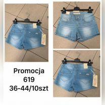 Szorty jeans damskie (36-44/10szt)
