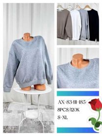 Bluzy bez kaptura damskie (S-XL/8szt)