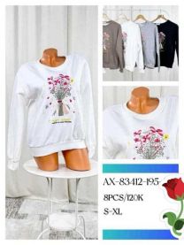 Bluzy bez kaptura damskie (S-XL/8szt)