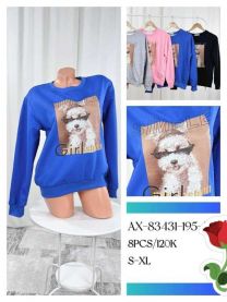 Bluzy bez kaptura damskie (S-XL/8szt)