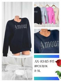 Bluzy bez kaptura damskie (S-XL/8szt)