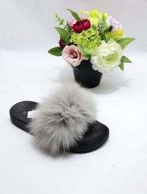 Klapki z futerkiem damskie(36-41/12P)