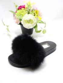 Klapki z futerkiem damskie(36-41/12P)