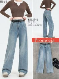 Spodnie jeansowe damskie (XS-L/12szt)