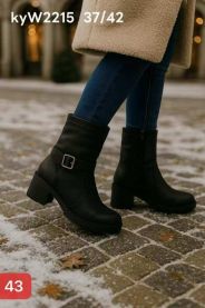 (37-42/12P)Botki na obcasie 