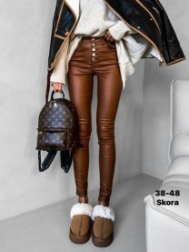 Spodnie ekoskóra damskie (38-48/10SZT)