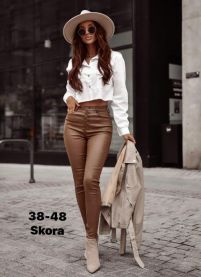 Spodnie ekoskóra damskie (38-48/10szt)