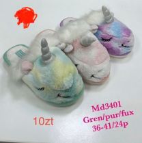 Kapcie zakryte palce damskie  (36-41/24P)