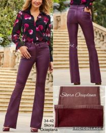 Spodnie ekoskóra damskie (34-42/10szt)