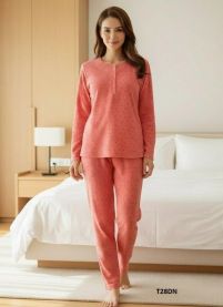 Piżama damska-ocieplanie (M-3XL/10kompletów)