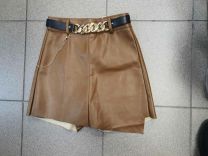 Szorty ekoskóry damskie (S-L/6szt)