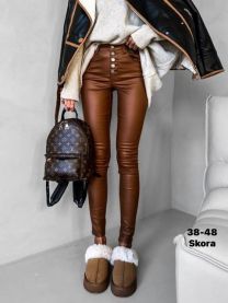 Spodnie ekoskóra damskie (38-48/10SZT)
