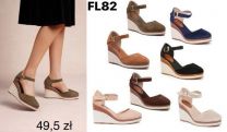 Sandały na koturnie (36-41/12P)