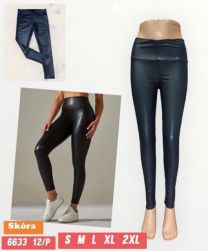 Spodnie ekoskóra damskie (S-2XL/12szt)