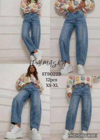 Spodnie jeans damskie (XS-XL/12szt)