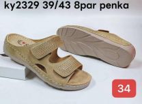 (39-43/8P)Klapki na koturnie