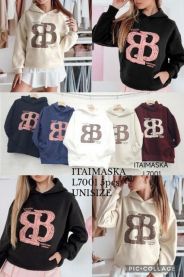 Bluzy z kapturem damskie (uniwersalny/5szt)