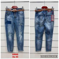 Spodnie jeans damskie (XS-XL/12szt)